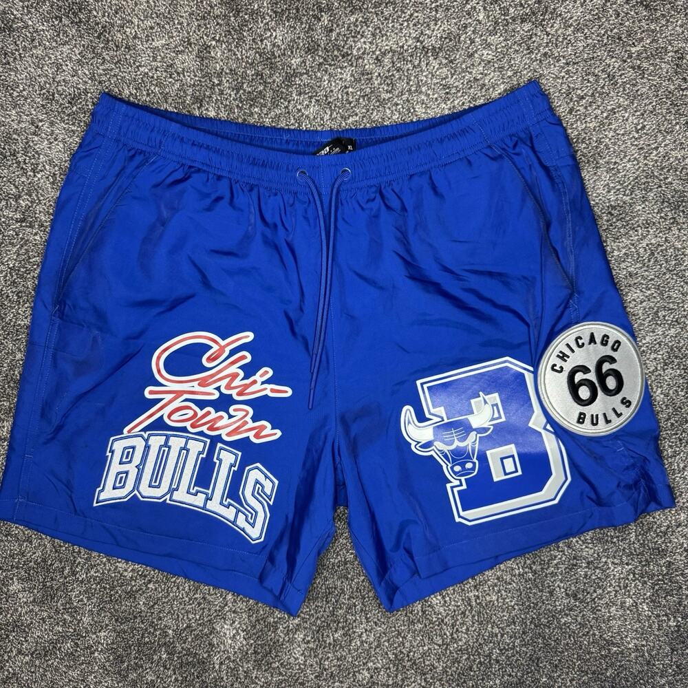 Pro Standard Chicago Bulls Men Shorts XL Royal Blue Chi Town Retro Mashup NBA